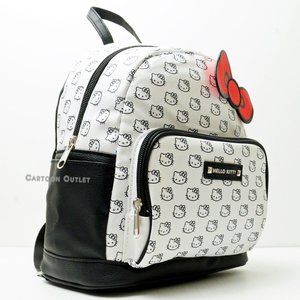 Hello Kitty Faux Leather Sanrio Backpack Purse Carry All Travel Bag Small Gift